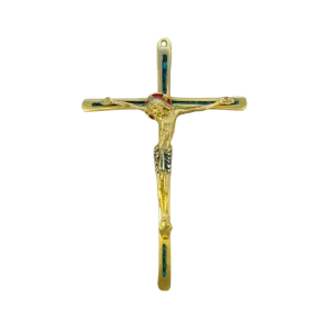 Croix avec Christ – Bronze émaillé – 19.5 cm – 030C933