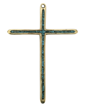 Croix Communion en bronze émaillé – 14,5 cm – 0188