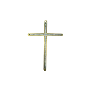 Croix Latine Fine de Communion en Bronze Émaillé – 14,5 cm – 0188