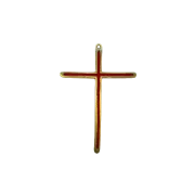 Christ sur croix fine en bronze émaillée