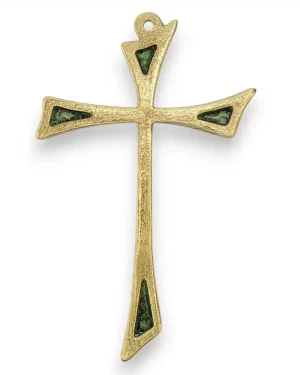 Croix pattée émaillée, forme asymétrique – 12 cm – L14