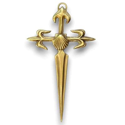 Croix de St Jacques de Compostelle, croix murale – 28 cm – 0217