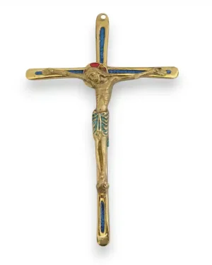 Croix avec Christ – Bronze émaillé – 19 – 5 cm – 030C933