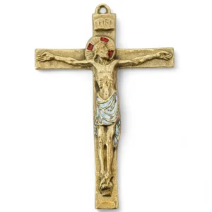 Christ sur croix en bronze et INRI – 15 cm – 0115