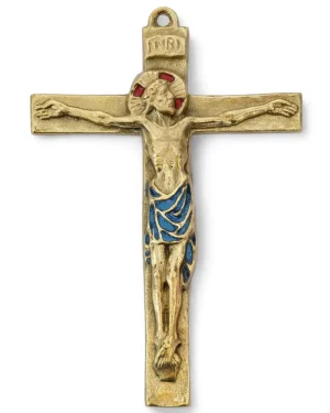 Christ sur croix en bronze et INRI – 15 cm – 0115