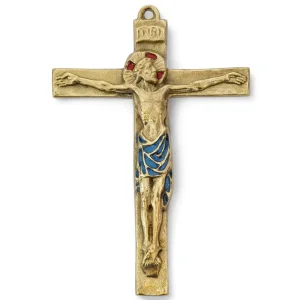 Christ sur croix en bronze et INRI – 15 cm – 0115