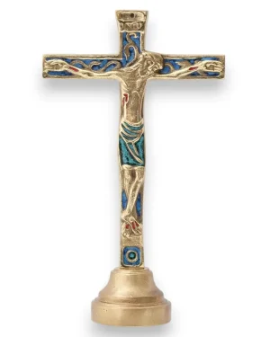 Crucifix sur socle, christogramme INRI – 19 cm – 22SOCLE