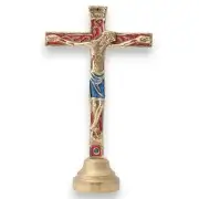 Crucifix sur socle, christogramme INRI