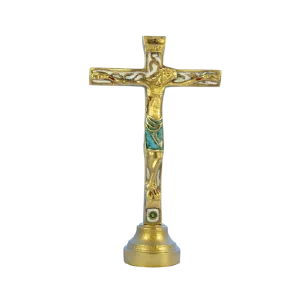 Crucifix sur socle, christogramme INRI – 19 cm – 22SOCLE