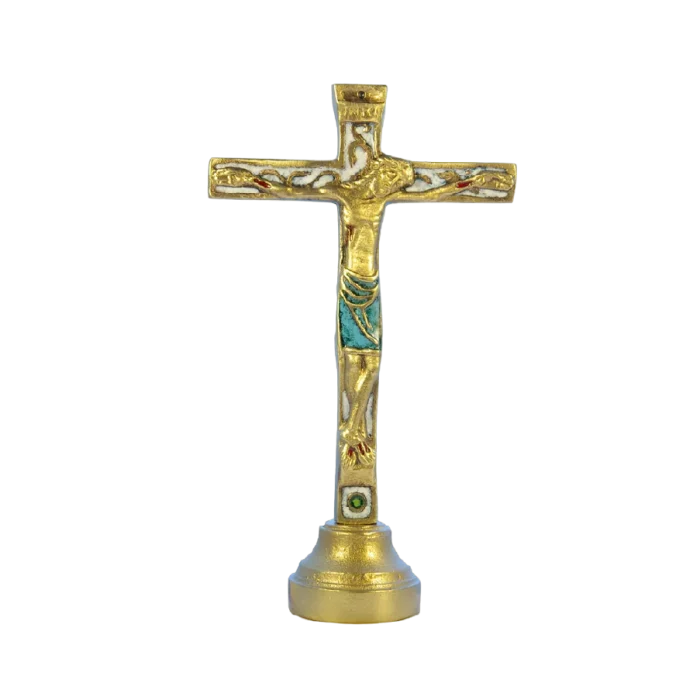 Crucifix sur socle, christogramme INRI – 19 cm – 22SOCLE