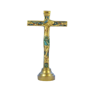 Crucifix sur socle, christogramme INRI – 19 cm – 22SOCLE