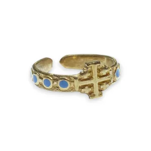 Bague dizainier bronze et émaux – taille 54-57 – N165