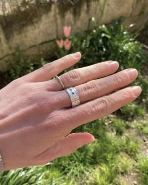 Bague dizainier argent massif – NA104