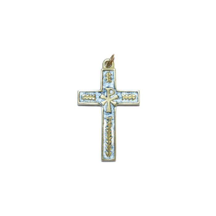 Croix de communion en bronze émaillé – 5,7 cm – 0125