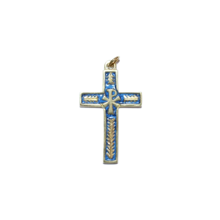 Croix de communion en bronze émaillé – 5,7 cm – 0125