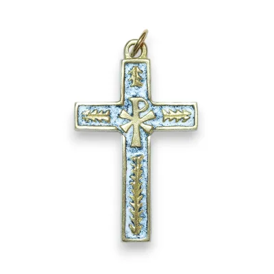 Croix de communion en bronze émaillé – 5,7 cm – 0125