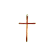 Christ sur croix fine en bronze émaillée