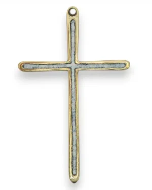 Croix mur en bronze émaillé – 12 cm – 0189