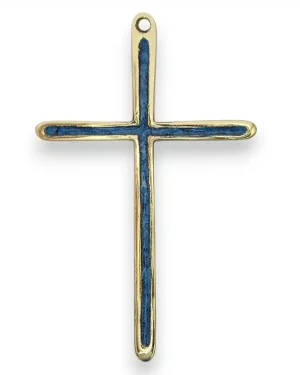 Croix mur en bronze émaillé – 12 cm – 0189