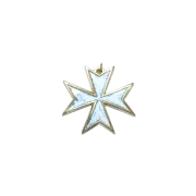 Croix de Malte – pendentif – 0102 – 4,8cm blanc