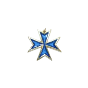 Croix de Malte – pendentif – 0102 – 4,8cm bleu