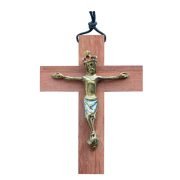 Christ couronné Crucifix en majesté bois – 13,5cm – 130 - Les Tailleurs d'Images