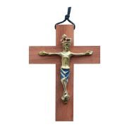 Christ couronné Crucifix en majesté bois – 13,5cm – 130 - Les Tailleurs d'Images