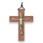 Christ couronné Crucifix en majesté bois