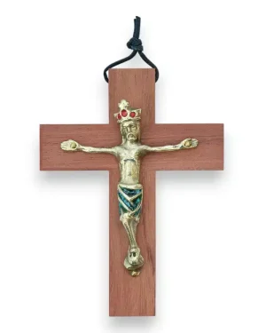 Christ couronné Crucifix en majesté bois – 13 – 5cm – 130
