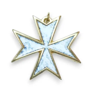 Croix de Malte – Pendentif bronze émaillé – 0102 – 4,8cm