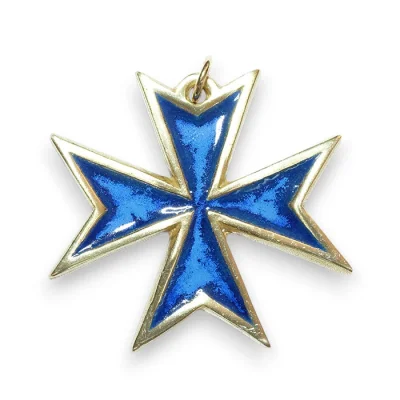 Croix de Malte – Pendentif bronze émaillé – 0102 – 4,8cm