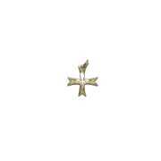Pendentif croix scoute – 2,2 cm – V10 BLANC - Les Tailleurs d'Images