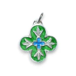 Pendentif floral en argent – 2,4 cm – NA75