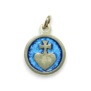 Médaillon pendentif bronze émaillé – 2cm – v18