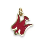 Pendentif colombe rouge