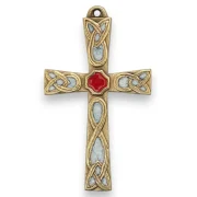 Croix Celtique blanche en bronze