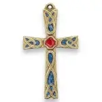 Croix Celtique Émaillée en Bronze  - 12 cm - 0182
