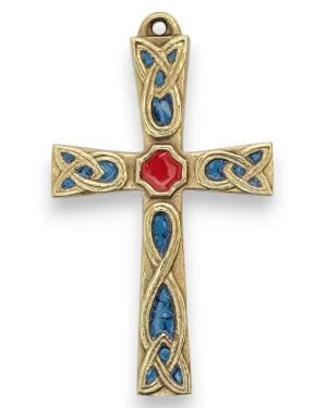Croix Celtique Émaillée en Bronze  – 12 cm – 0182