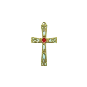 Croix Celtique Émaillée en Bronze