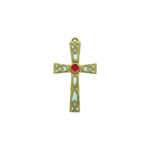 Croix Celtique Émaillée en Bronze  – 12 cm – 0182