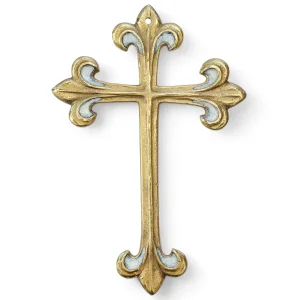 Croix murale fleur de lys – 17 cm – 0177