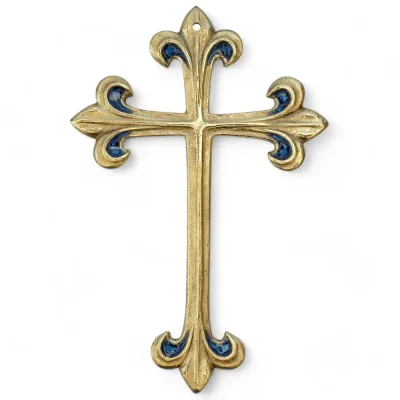 Croix murale fleur de lys – 17 cm – 0177