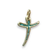 Pendentif croix fine "il est vivant"