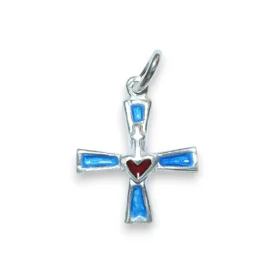 Sacré-Coeur, croix en pendentif, bijou religieux – 2,2 cm – NA0155