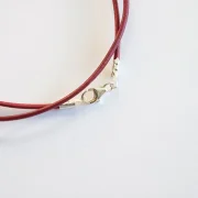 Cordon cuir collier grenat – Qualité supérieure – 41cm – 45cm