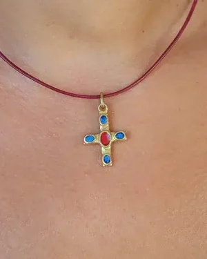 Cordon cuir collier grenat – Qualité supérieure – 41cm – 45cm