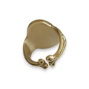 Bague fleur de lys en bronze émaillé – N113