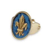 Bague fleur de lys en bronze émaillé – N113