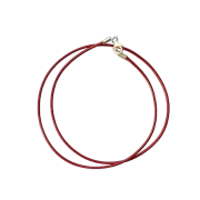 Cordon grenat en cuir de qualité supérieure - 41cm - 45cm