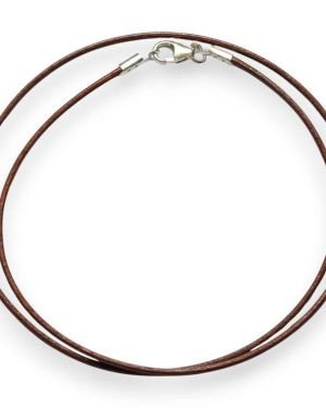 Cordon cuir pour pendentif – Marron foncé – Qualité supérieure